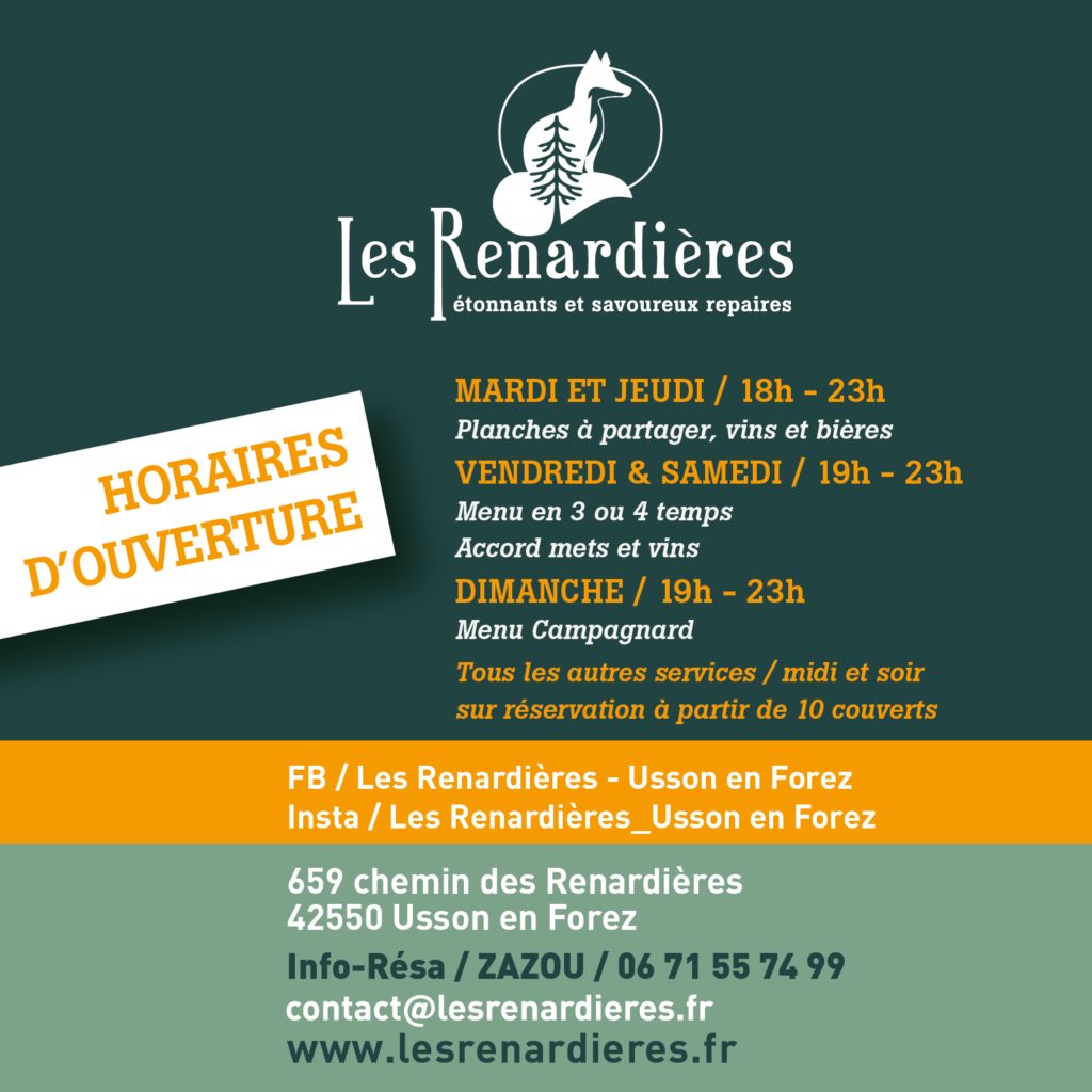 horaires auberge ussson en forez local maison mardi jeudi vendredi samedi et dimanche soirs