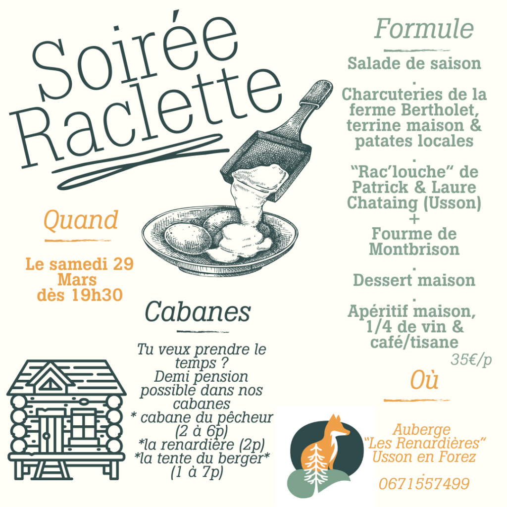 soirée raclette avec fromages locaux évenement